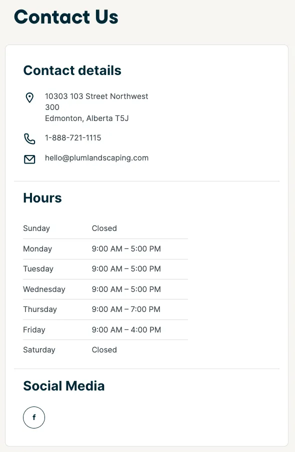contact us from client hub. shows the phone number and hours of the service provider