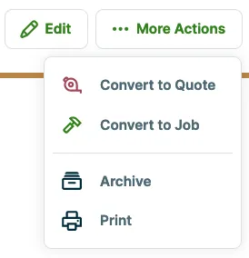 More actions menu