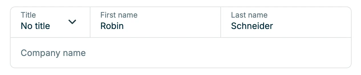 A screenshot showing the primary contact details section fields.