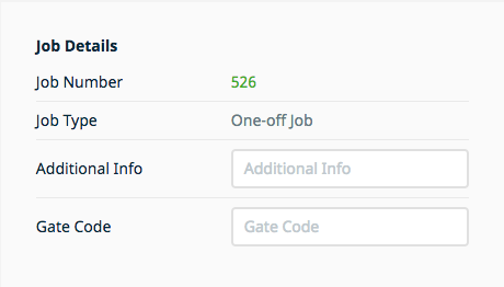 job details section