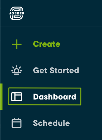 dashboard highlighted from the side navigation