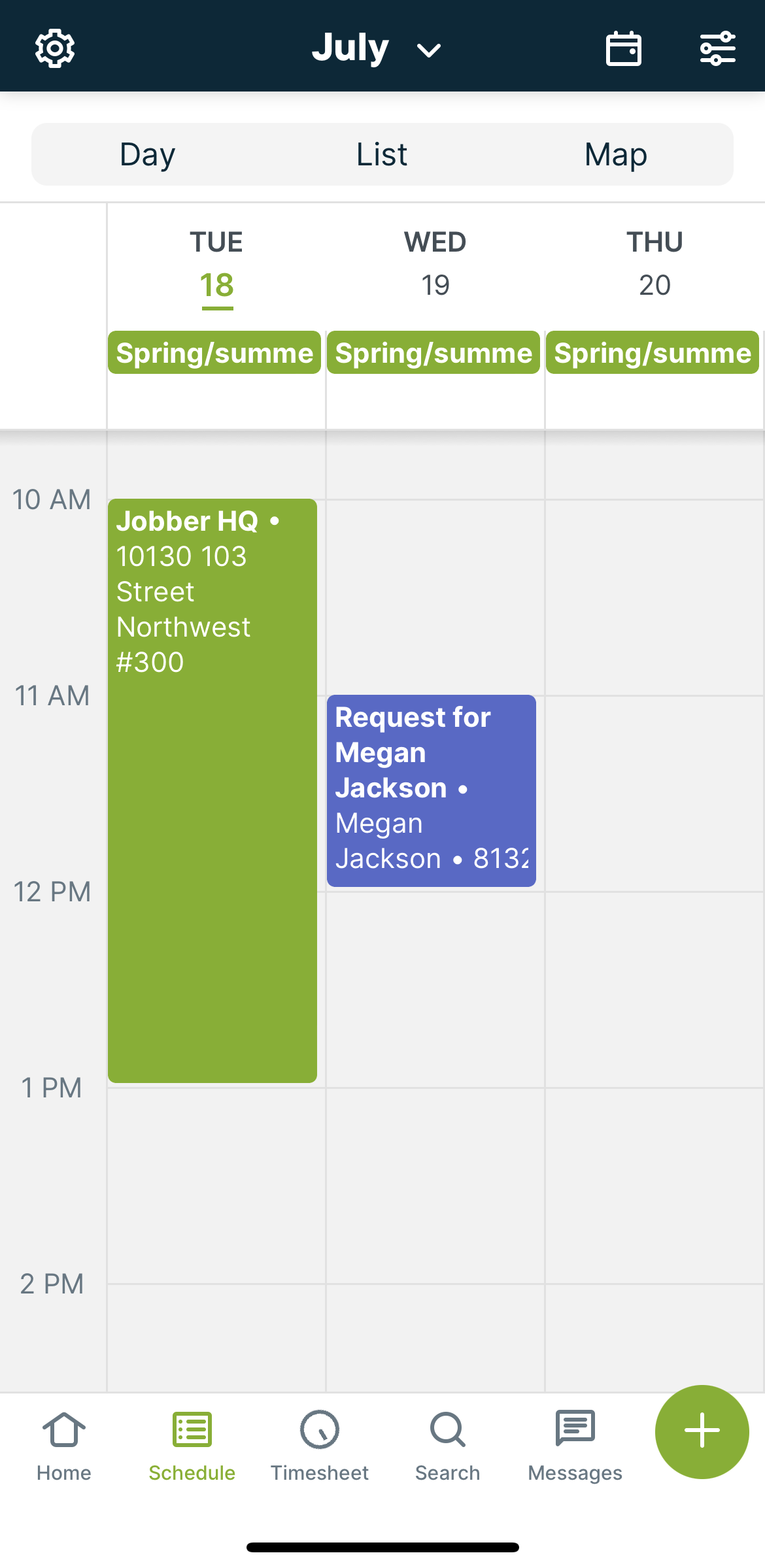 Schedule in the Jobber App Jobber Help Center