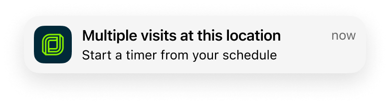 Multiple visits at location notification