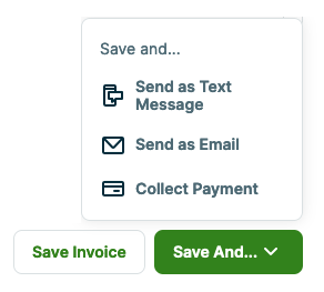 Save and button with dropdown