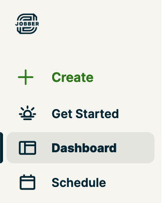 dashboard highlighted from the side navigation