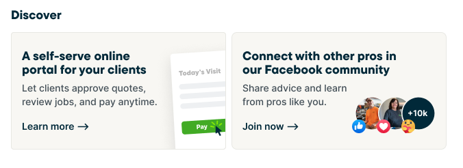 Discover cards