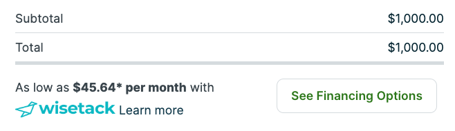 client view in client hub where they can see loan options for their quote