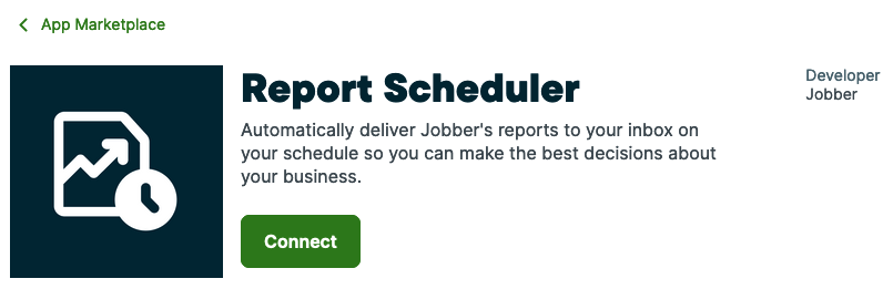 Top part of an integration's
  App Marketplace page when the integration is not connected