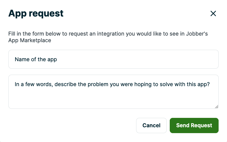 App request window