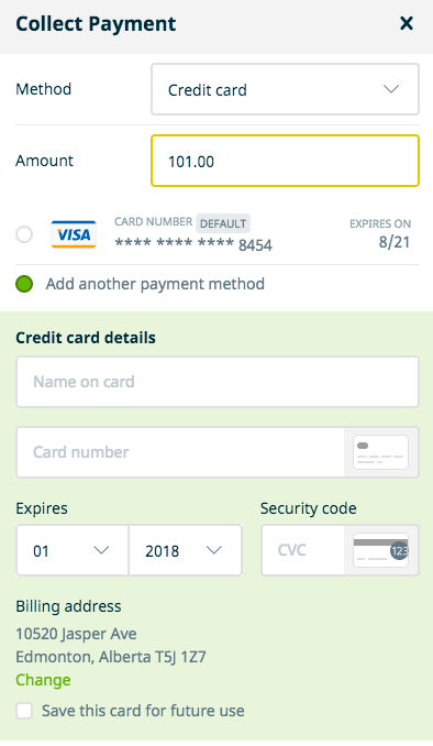 Charging and Saving a Credit Card – Jobber Help Center