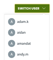 switch user menu