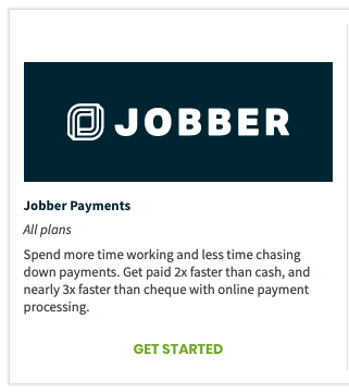 Jobber Payments in the app marketplace
