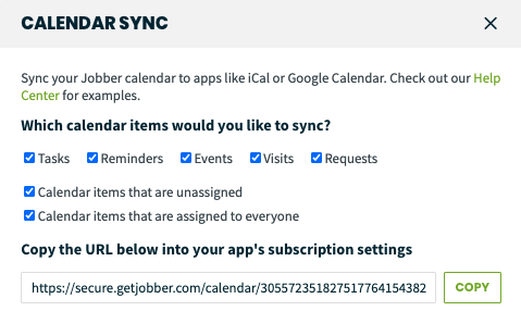 calendar sync options
