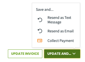 Update and button with dropdown
