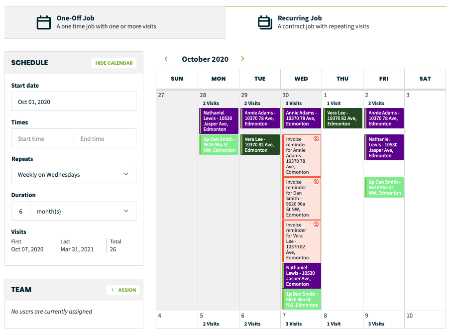 schedule and calendar preview