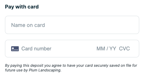 payment method details