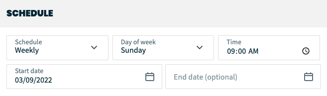 schedule section